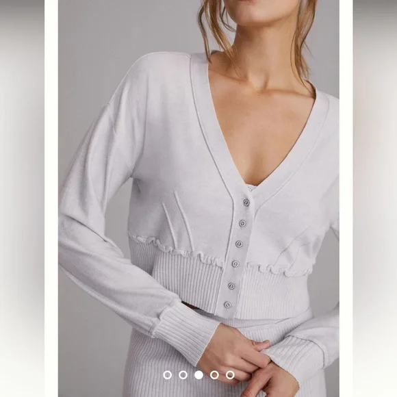 Daily Practice by Anthropologie Knit Lounge Set (CARDIGAN AND SKIRT ONLY) - Picture 5 of 7